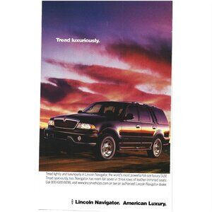 Lincoln Navigator American Luxury SUV Car 2000s Print Ad